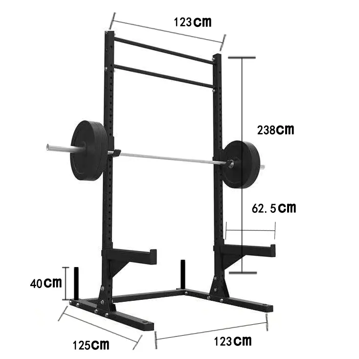 Équipement d'entraînement physique en acier inoxydable, support de squatter à usage commercial