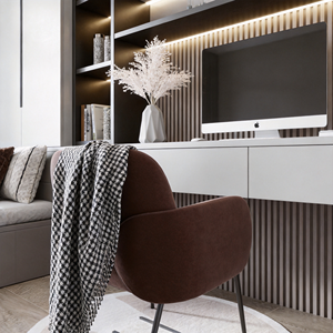 Set Moderno Integrato per <span class=keywords><strong>Camera</strong></span> <span class=keywords><strong>da</strong></span> <span class=keywords><strong>Letto</strong></span> e Ufficio Domestico con <span class=keywords><strong>Letto</strong></span>, Scrivania, Mensole LED e Armadio, Arredamento Multifunzionale Personalizzato - Product Image 3