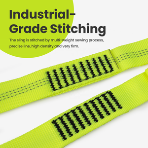 Sangle de traction multifonction personnalisée avec ancrages en sangle cousue et boucles doubles pour l'arboriculture, l'escalade, le sauvetage et le travail en hauteur - Product Image 4