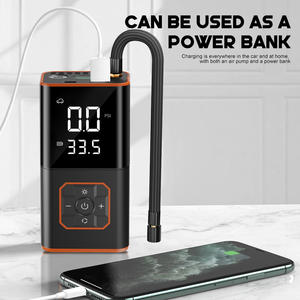 Беспроводной многофункциональный электрический насос для шин, мини портативный воздушный насос со светодиодным дисплеем для автомобильных шин, перезаряжаемый компрессор - Product Image 4