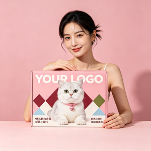Caja de embalaje para comida de gatos impresa a medida, caja rígida corrugada para envío de alimentos para mascotas para negocios de <span class=keywords><strong>distribución</strong></span> al por mayor - Product Image 5