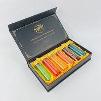 Personnalisation Emballage de boîte à thé tube de verre personnalisé beau papier vide unique de luxe