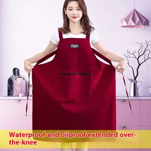 Delantal de algodón impermeable y a prueba de aceite de gran tamaño, ropa de trabajo sin mangas para cocina, Catering, cocina, uso diario de limpieza - Product Image 2