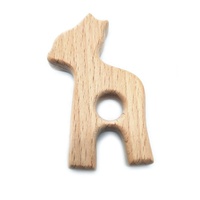 Anneau de dentition en bois de hêtre pour bébé, jouet pour nourrissons, 10 pièces