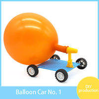 Jouets éducatifs scientifiques en plastique à assembler soi-même, voiture à ballon, alimentée à l'air, pour enfants de 7 à 14 ans, unisexe