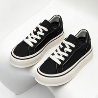 Chaussures décontractées blanches personnalisées Hambo avec logo, pointures 39-44, chaussures de skate classiques blanches et noires en cuir PU pour hommes