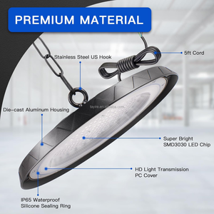 Stock UE – Projecteur <span class=keywords><strong>Industriel</strong></span> UFO Super Lumineux 6500K IP65 100W-300W pour Ateliers Commerciaux, Usines, Entrepôts et Centres Commerciaux - Product Image 2