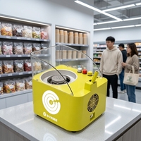 Nouvelle machine à barbe à papa électrique de table compacte, professionnelle, avec housse anti-poussière, pour parcs d'attractions, anniversaires et boulangeries