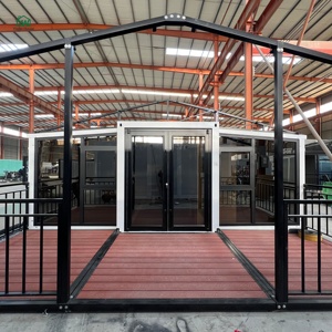 <span class=keywords><strong>Maison</strong></span> conteneur préfabriquée californienne à toit plat, extensible et sécurisée, 40 pieds, 2 chambres, maisons mobiles préfabriquées miniatures à <span class=keywords><strong>vendre</strong></span> - Product Image 2