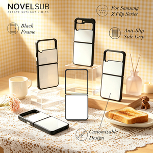 NOVELSUB per Samsung <span class=keywords><strong>Galaxy</strong></span> <span class=keywords><strong>Z</strong></span> Flip 8, Cover per Telefono Personalizzabile in TPU 2D con Inserto in Alluminio per Sublimazione - Product Image 2