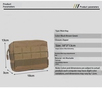 Pochette tactique, pochette administrative, pochette EDC, pochette utilitaire, accessoire pour équipement, sac de ceinture, sac de taille pour le camping en plein air, plusieurs compartiments