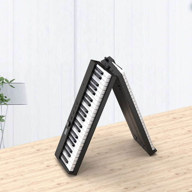 Piano PJ88C 88 Keys Foldable Electronic Organ Instruments Lith-Battery Portable Electric Musical Keyboard Folding Digital Piano