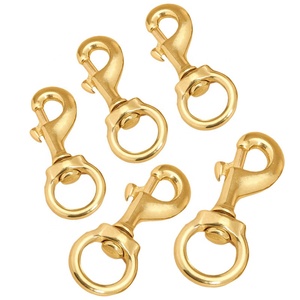 Nuovo Moschettone Girevole a Molla con Chiusura Rapida in Ottone Lucido per Guinzagli per Cani, 14*77mm, Accessori per Yacht e Barche - Product Image 3