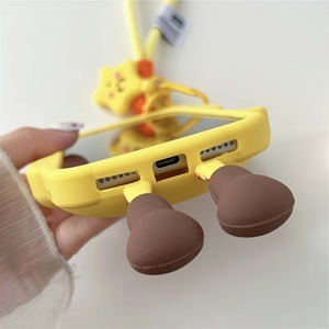 Dễ Thương <span class=keywords><strong>3D</strong></span> Dài Chân Sao Nhân Vật Trường Hợp Điện Thoại Với Dây Buộc Mềm Silicone Chống Sốc Bìa Cho 13 14 15 16 17 Pro Max Loạt - Product Image 5