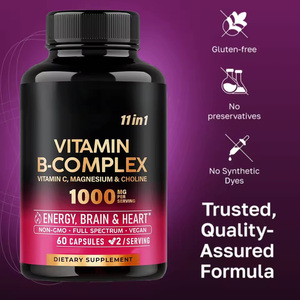 Suplemen Diet Kapsul Multivitamin Kompleks Keluarga <span class=keywords><strong>Vitamin</strong></span> B Kustom OEM B1, B3, B5, B6, B7, <span class=keywords><strong>B12</strong></span> untuk Imunitas - Product Image 3