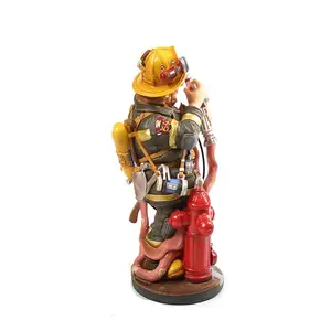 Custom Hars Brandweerman Klaar Voor Werk Firefighter Model Groothandel Ornament