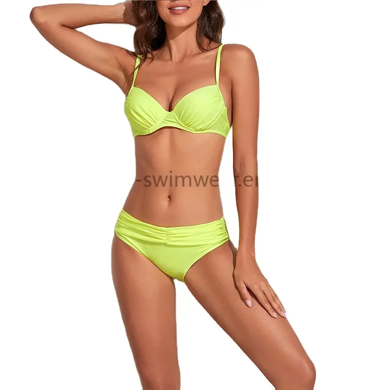 Fashion Adult Beautiful Green Yellow NAVY Black Orange Red Color Bikini For Sexy Girls