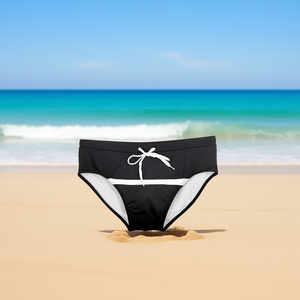 Costume da bagno da uomo Buonic, con coulisse in vita a righe bianche e nere, taglie M L XL XXL, set da 8 pezzi - Product Image 2