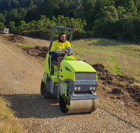 Livraison gratuite Diesel Road Roller Time Limitée double Tambour 1 tonne Nouveau Petit Mini Road Roller Machine Compacteur Prix