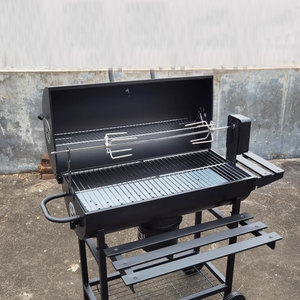 <span class=keywords><strong>Parrilla</strong></span> de barril de carbón para patio trasero, parrillas de barbacoa de carbón para exteriores, ahumador de barbacoa con asador para pollo <span class=keywords><strong>asado</strong></span> - Product Image 3