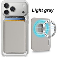 Dompet Kartu Kulit PU Anti Jatuh dengan Magnet, Slot Kartu Ponsel Multi, Kantong, dan Penyangga untuk iPhone