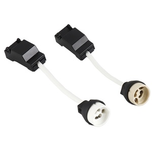 Melhor Preço Cerâmica Lâmpada Titular Gu10 Soquete Puro Cor Branca Lâmpada Holder & Fio Conector com Bloco Terminal e Caixa De Junção - Product Image 1