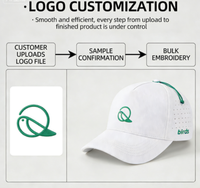 Casquettes de baseball sportives haut de gamme imperméables avec logo personnalisé - 100% coton, unisexe, production en petites séries, optimisation de la production
