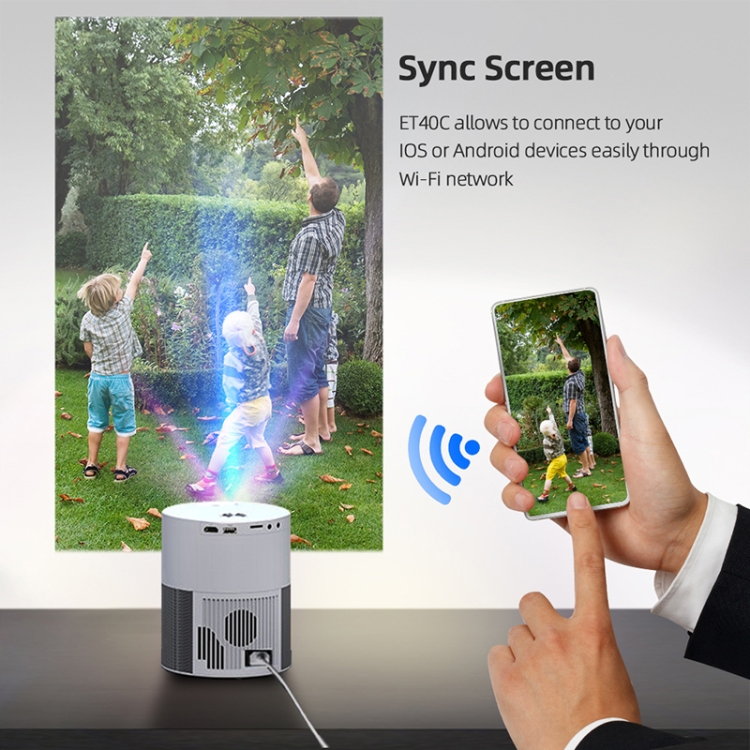 New AUN ET40 1080p Portable Home Theater Projector - 120 Lumens