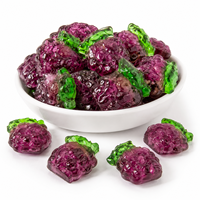 Fabricant OEM ODM Vente en gros Personnalisé Marque privée Bonbons gélifiés moelleux au goût de fruits variés, raisins fourrés, acidulés, TIK TOK Halal