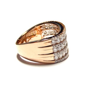Bague de fiançailles 12mm, anneau de fiançailles, couleur or Rose blanc, diamant rond et fin, bijoux fins, cadeau pour femme, 18k - Product Image 2