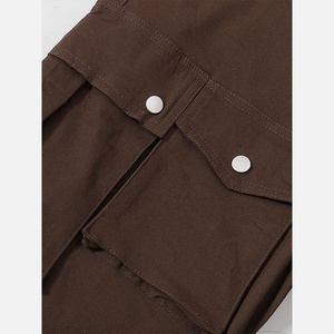 กางเกงคาร์โก้ขาตรงเอวสูงสำหรับผู้ชาย, กางเกงยีนส์สำหรับเดินเขากลางแจ้งมีกระเป๋าระบายอากาศ - Product Image 3