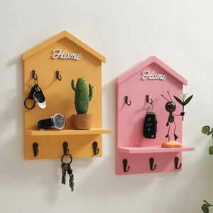 <span class=keywords><strong>Porte</strong></span>-clés <span class=keywords><strong>mural</strong></span> décoratif en <span class=keywords><strong>bois</strong></span> <span class=keywords><strong>personnalisé</strong></span> avec logo, organisateur <span class=keywords><strong>mural</strong></span> pour courrier et décoration murale, étagères suspendues pour mur - Product Image 6