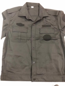 ชุดยูนิฟอร์มพนักงานรักษาความปลอดภัย แขนยาว คอปกสีเขียว พร้อมแถบติดแบบเมจิกสติ๊ก แจ็คเก็ต + กางเกงขายาว - Product Image 3