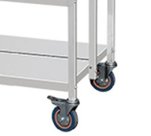 Chariot en acier inoxydable VICTORY avec roues Chariot à bras en inox pour hôtel et restaurant Grande remise sur les fournitures de cantine - Product Image 4