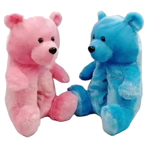 Toy_plush Hot Sale Plush Toy Bear Fashion Slippers 12 Inch Internal 8.5inch Teddy Plush