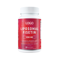 Capsules molles végétaliennes liposomales de Fisetine et Quercétine certifiées, personnalisables, compléments alimentaires pour adultes