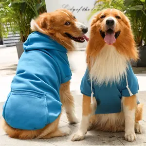 Otoño e Invierno Polar bolsillo con cremallera dorada Sudadera con capucha suministros para mascotas