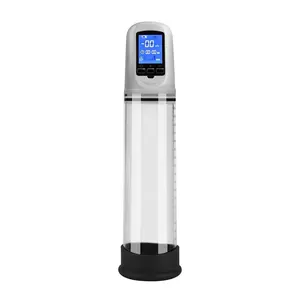 Vibrateur électrique automatique pour hommes Pompe à pénis sous vide Jouets sexuels masculins gratuits LCD avec manchon agrandisseur