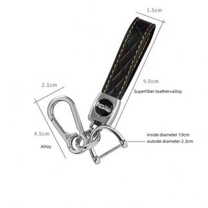 Personalized Metal Custom Brand logo Blank Luxury Pu Leather Car Keychain/car Leather <b>Key</b> <b>Chain</b> - Product Image 5