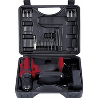 Perceuse sans fil 12V, kit tournevis électrique 2 vitesses, mandrin sans clé 10mm, batterie lithium 15Nm avec embouts et mallette pour le bricolage à domicile