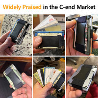 Dompet Logam Ultra Tipis dengan Logo Kustom OEM, Dilengkapi Proteksi RFID, Tempat Kartu Kredit, Dompet Aluminium Tahan Lama untuk Pria, Cocok untuk Perdagangan