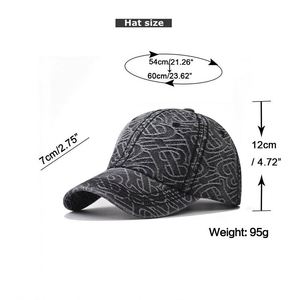 หมวกเบสบอลลายตารางเพชรผ้ายีนส์ฟอกสีสำหรับผู้ชายและผู้หญิงรุ่นใหม่ปี 2024 คุณภาพสูง กันน้ำ - Product Image 2