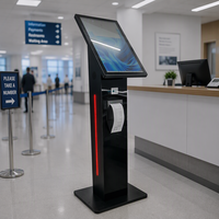 Kiosque d'impression de tickets de file d'attente NT9020 21,5 pouces sur pied avec écran tactile pour système de gestion des files d'attente