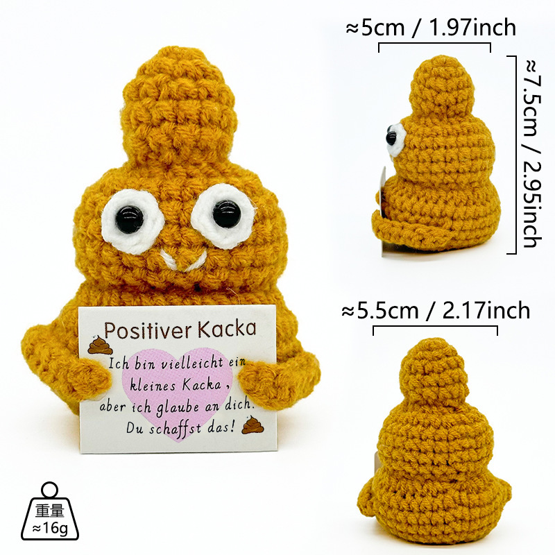Carte coeur caca jaune