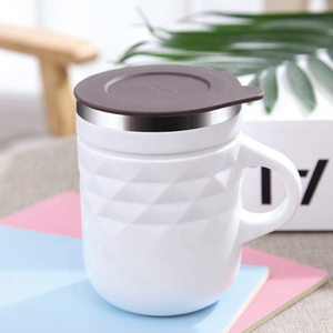 12OZ-350ML <strong>Double</strong> <strong>Wall</strong> Vacuum Insulated Stainless Steel Stemless Wine <strong>Glasses</strong> With Brown Lid - Product Image 3