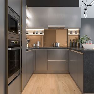 Armoires de cuisine multifonctionnelles en bois massif de luxe haut de gamme avec design et mobilier personnalisés - Product Image 3