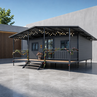 Conteneur modulaire extensible de 20 pieds avec ailes ouvrables, maison familiale préfabriquée, cabane mobile pour logement de travailleurs