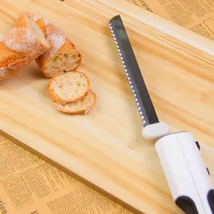 Ucuz taşınabilir paslanmaz çelik elektrikli fileto mutfak ekmek bıçağı patates ekmeği biftek bıçakları ile tırtıklı bıçaklar