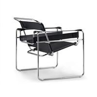 Fauteuil lounge design en cuir Bauhaus classique du milieu du siècle, pour la maison, le bureau ou le salon