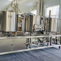 Équipement de micro-brasserie 200L à 3 cuves pour brassage domestique, en acier inoxydable 304, solution clé en main en promotion